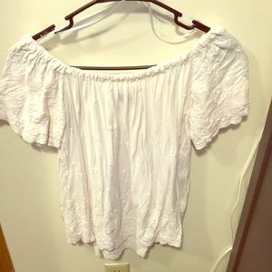 Off The Shoulder White Blouse